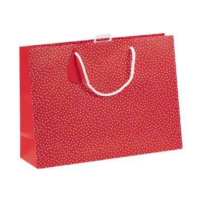5033601002611-Clairefontaine - Sac cadeau - romance rouge - 37,3 cm x 11,8 cm x 27,5 cm-Angle gauche-0