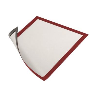 4005546406831-Durable Duraframe Magnetic - 5 Cadres d'affichage magnétiques - A3 - rouge - pour surfaces -Angle droit-1