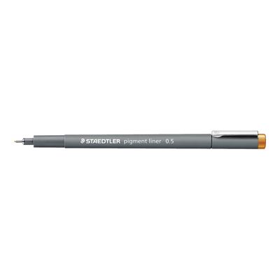 4007817036617-STAEDTLER pigment liner - Feutre fin - 0.5 mm - orange-Angle gauche-0