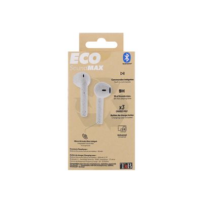 3303170108048-T'nB ECO - Kit main libre - écouteur sans fil bluetooth - blanc-Arrière-5