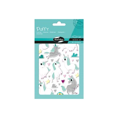 3609510911522-Maildor - 1 feuille gommettes licornes-Avant-1