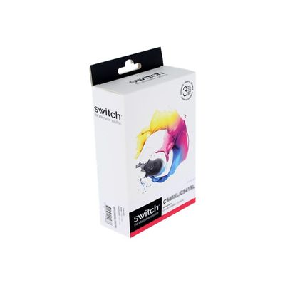 3700654200128-Cartouche compatible Canon PG-510/CL-511 - Pack de 2 - noir, cyan, magenta, jaune - Switch -Angle gauche-0