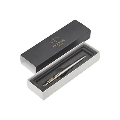 3501179531823-Parker Jotter Standard - Stylo à bille - moyen - encre bleue - Acier Gt-Angle gauche-2