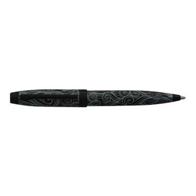 3219918242786-Enzo Varini Taormina Carena - Mini stylo plume - acier blanc motif noir-Angle droit-0