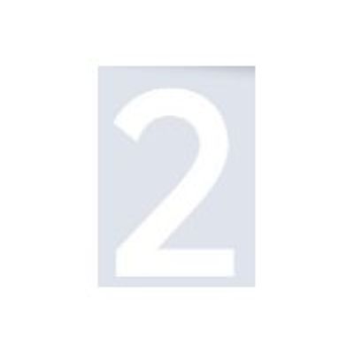 8711234016706-Pickup Home 3D Rio - Étiquette autocollante 60 mm - Chiffre 2 - blanc-P_79427966_1-0