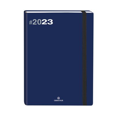 3664447135076-Agenda à élastique Flex - 1 semaine sur 2 pages - 22 x 28 cm - bleu marine - Oberthur-P_79429134_2-0