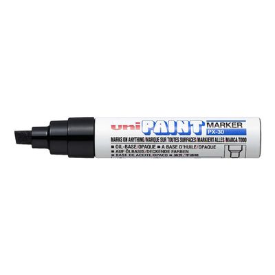 4902778917350-UNI PAINT PX - Marqueur permanent - pointe biseau - noir-Angle gauche-0