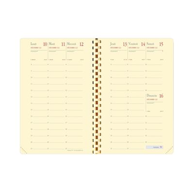3371010213108-Agenda de poche spiralé Impala Planning 16S - 1 semaine sur 2 pages - 9 x 16 cm - noir - Quo Vadis--1