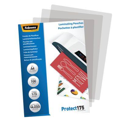 0077511530876-Fellowes - 100 pochettes de plastification A4 (216 x 303 mm) - 175 microns - brillantes --1