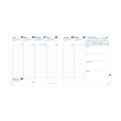 3371010122264-Agenda Club Executif avec répertoire - 1 semaine sur 2 pages - 16 x 16 cm - noir - Quo Vadis--1