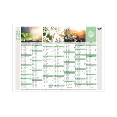 3371010274864-Quo Vadis Equology - Calendrier recyclé 7 mois par face - 40,5 x 55 cm--0