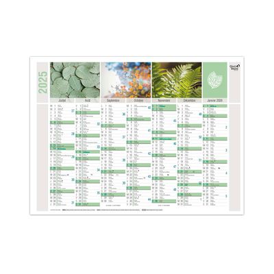 3371010274864-Quo Vadis Equology - Calendrier recyclé 7 mois par face - 40,5 x 55 cm--1