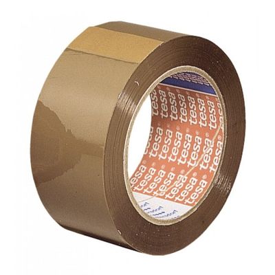 4005800113628-Tesa - Ruban adhésif d'emballage - PVC - 100 m x 50 mm - havane--0