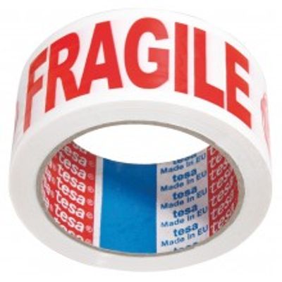 4042448870520-Tesa - Ruban adhésif d'emballage - Fragile - 50 mm x 66 m--0