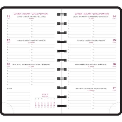 3660942016681-Agenda de poche spiralé Forever Eurotime 16W - 1 semaine sur 2 pages - 9 x 16 cm - disponible dans différentes cou--3
