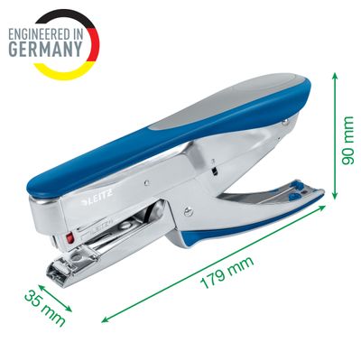 4002432357642-Leitz - Pince Agrafeuse bleu/gris - capacité de 30 feuilles - agrafes 24/6 ou 26/6--5