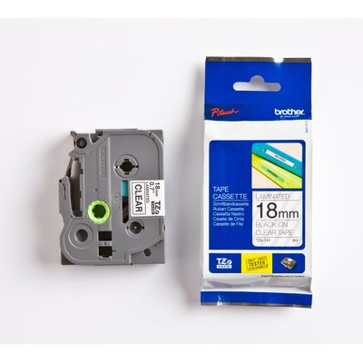 4977766684934-Brother TZe141 - Ruban d'étiquettes auto-adhésives - 1 rouleau (18 mm x 8 m) - fond transparent écri--1