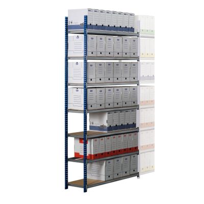 3660141140286-Paperflow Rang'Eco - Rack à étagère - élément suivant - 100 x 200 x 34 cm--1