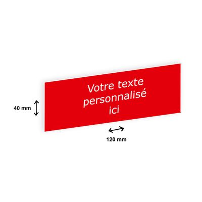 2012348177748-Plaque boîte à lettres personnalisée avec votre texte - 120 x 40 mm - rouge - adhésivée prête à --0