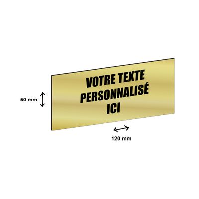 2012348178042-Plaque boîte à lettres personnalisée avec votre texte - 120 x 50 mm - dorée - adhésivée prête à--0