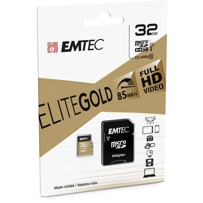 3126170142269-Emtec Elite Gold - carte mémoire 32 Go - Class 10 - micro SDHC--1