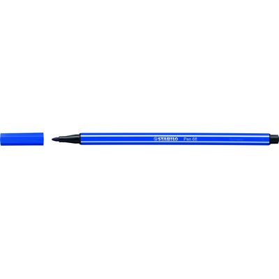 4006381333214-STABILO Pen 68 - Feutre pointe moyenne - bleu outremer--0