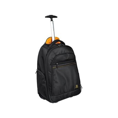 3130630186342-Exacompta Exactive - Sac à dos à roulettes pour ordinateur portable 15,6" - noir, orange--0
