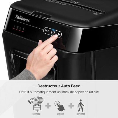 043859683741-Fellowes AutoMax 150C - destructeur de documents coupe croisée - 150 feuilles - Corbeille 32 litres - anti-bourrage - destruc--4