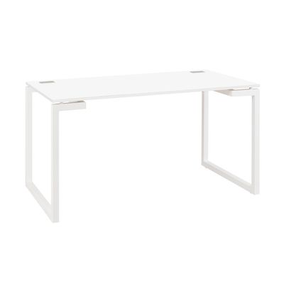 3483600495594-Table d'appoint SUNDAY - L 120 cm - Pieds cadre - Blanc--0