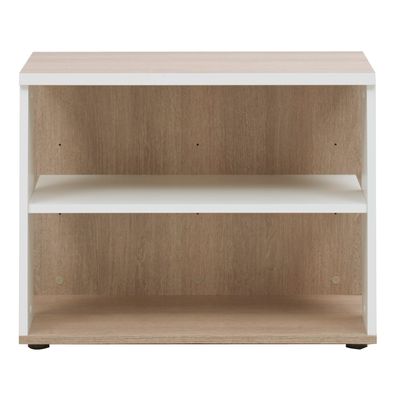 3483600714947-Meuble bas ARPE - L77 x H60 x P42 - Chêne et blanc--0