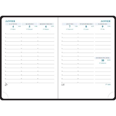 3660942057578-Agenda de poche Eden - 1 semaine sur 2 pages - 9 x 13 cm - disponible dans différentes couleurs - Exac--3
