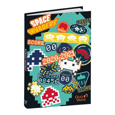 3371010329915-Space Invaders - Agenda 1 jour par page - 12 x 17 cm - différents modèles disponibles - Quo Vadis--1
