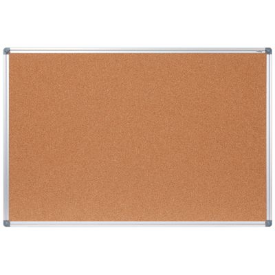 4007885258430-DAHLE - Tableau d'affichage en liège naturel 90 x 120 cm - cadre aluminium--1