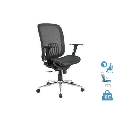 3397704813003-Fauteuil de bureau AXIOME - accoudoirs réglables - noir--0