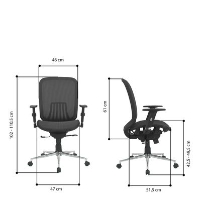 3397704813003-Fauteuil de bureau AXIOME - accoudoirs réglables - noir--7