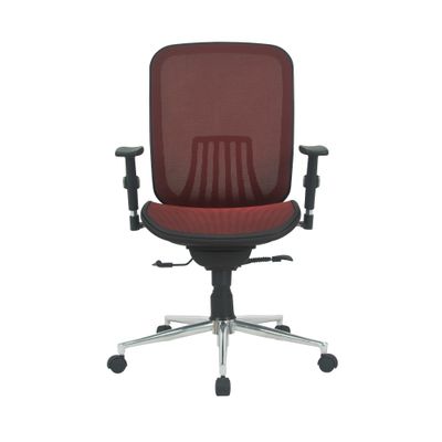 3397704813010-Fauteuil de bureau AXIOME - accoudoirs réglables - Noir et rouge--2