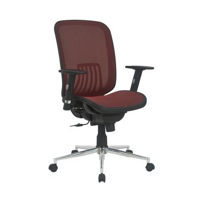 3397704813010-Fauteuil de bureau AXIOME - accoudoirs réglables - Noir et rouge--1