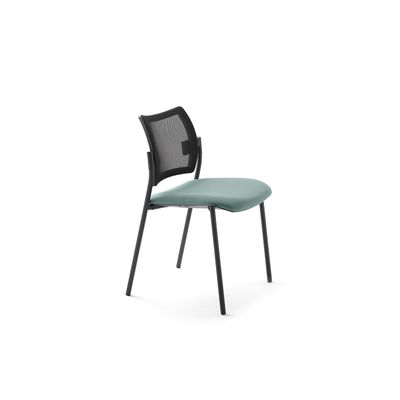 3660916038800-Chaise FRESH - dossier resille noir et assise gris--0
