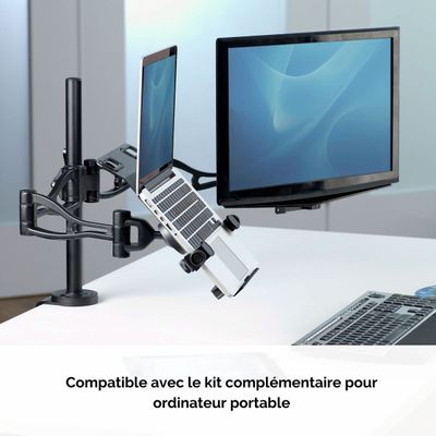 0043859629718-Fellowes Professional Series - Bras porte-écran double jusqu'à 26" - angle et hauteur ajustable--3