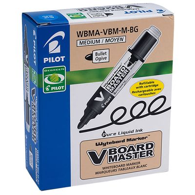 4902505355837-Pilot V BOARD MASTER - Pack de 10 marqueurs effaçables - pointe ogive - bleu--0