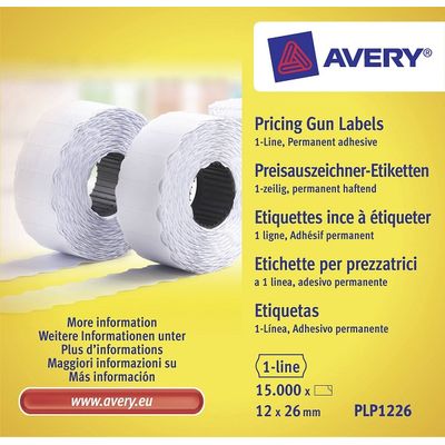 5014702023330-Avery - 10 rouleaux de 1500 étiquettes pour étiqueteuse 1 ligne - 12 x 26 mm - Blanc--0