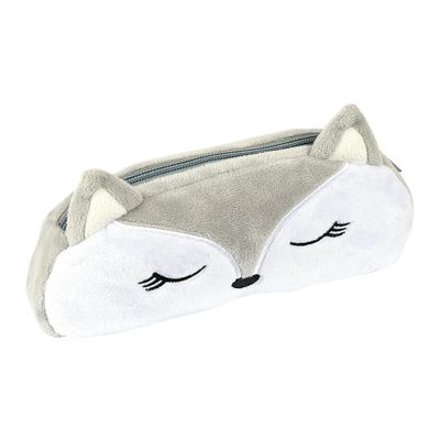 3108726488212-Trousse Cute façon peluche 1 compartiment - 4 formes disponibles - Oberthur--1
