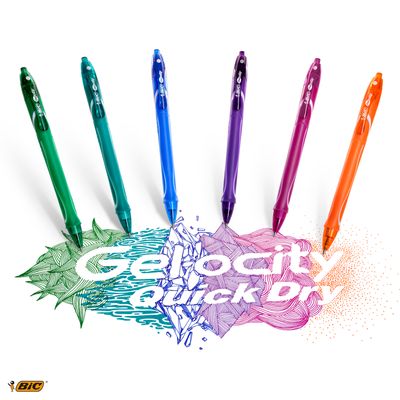 3086123457560-Bic Gelocity QuickDry - Roller - 0,7 mm - bleu--6