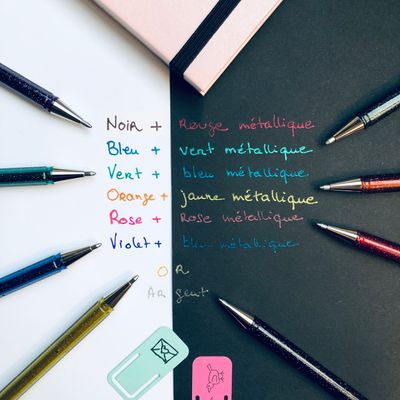 0884851024558-Pentel - Roller encre metallique pailletée - 1 mm - bleu/vert--1