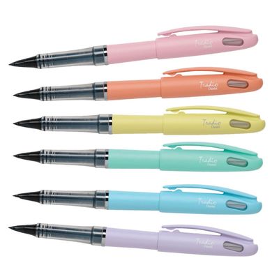3474371970069-Pentel Tradio Pastel - Feutre plume - corps violet--2