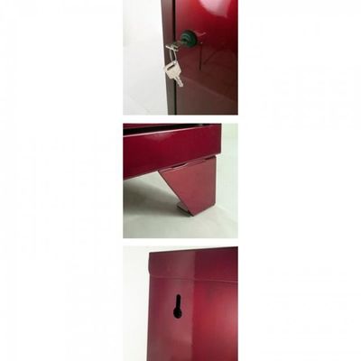 3219090958314-Casier de bureau avec pieds - 74 x 40 x 40 cm - rouge rubis nacré--2