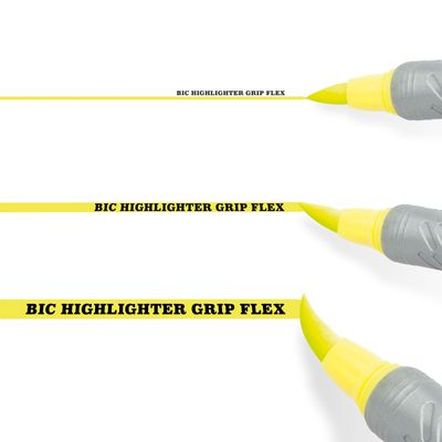 0070330355200-BIC Highlighter Flex - Surligneur - jaune--3