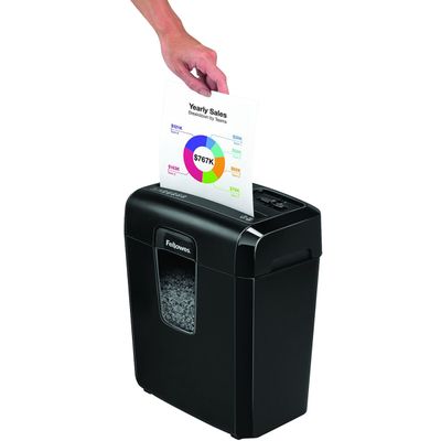 0043859724697-Fellowes Powershred 8Mc - destructeur de documents coupe croisée microparticules - 8 feuilles - Corbei--2