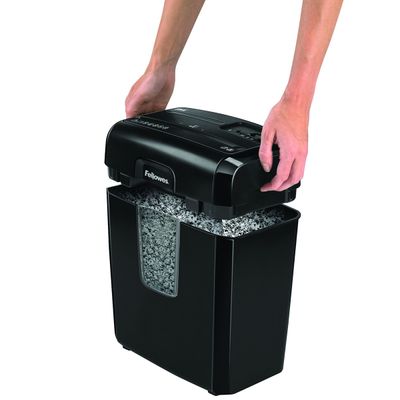 0043859724697-Fellowes Powershred 8Mc - destructeur de documents coupe croisée microparticules - 8 feuilles - Corbei--3