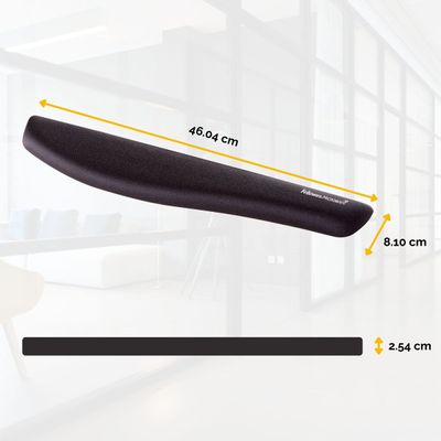 0043859718924-Fellowes PlushTouch - Repose-poignets clavier ergonomique - protection antibactérienne Microban - mousse à mémoire de forme r--1